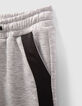 Boys’ grey joggers with black and reflective details-6