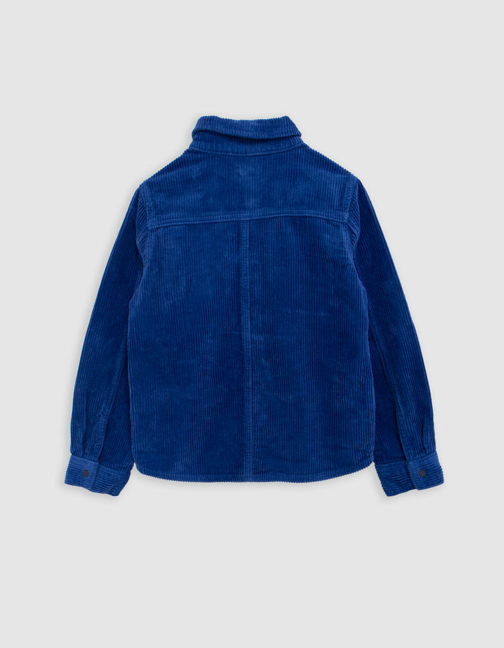 Blauw corduroy overhemd voor jongens-5