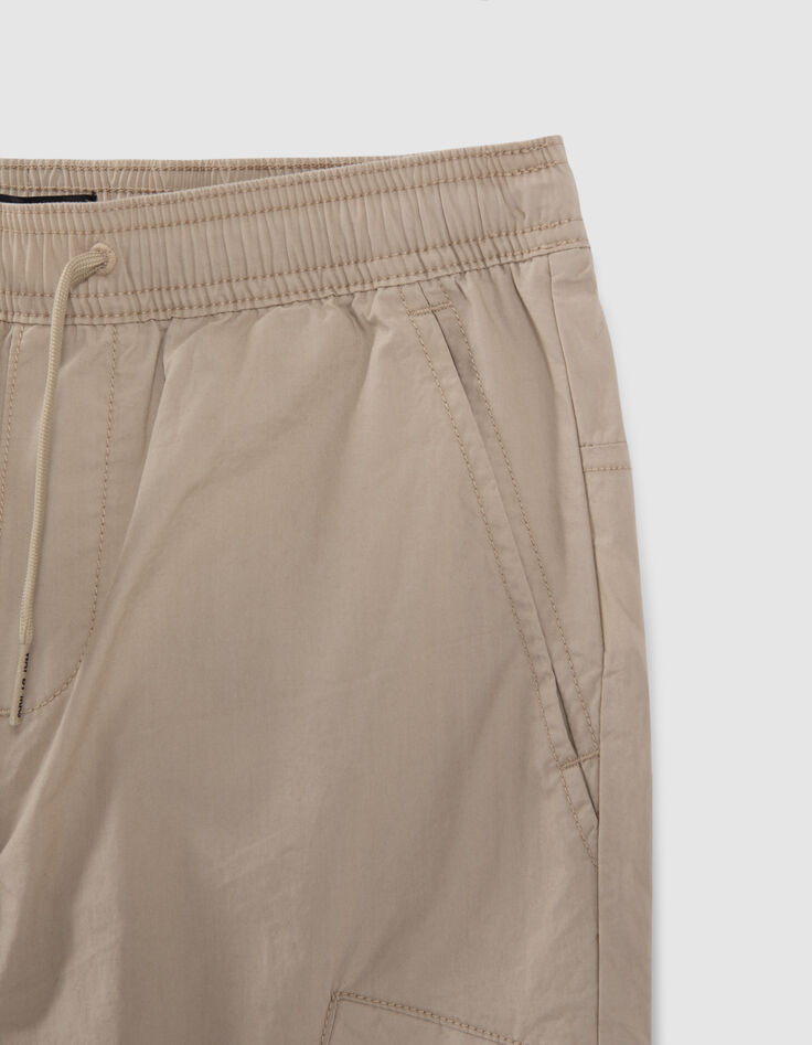 Pantalón BATTLE beige cintura y bajos elásticos niño-3