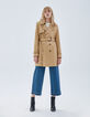 Women’s beige belted mid-length trench coat-6