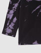 T-shirt violet all-over tie and dye garçon-4