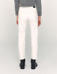 Jean droit blanc high waist longueur cropped bio femme-3