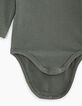 Hell khaki Babybody aus Biobaumwolle zum Personalisieren  -5