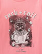T-shirt rose vif visuel chat-princesse fille-4