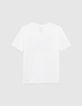 Boys’ white organic cotton T-shirt, SMILEYWORLD skaters photo-4