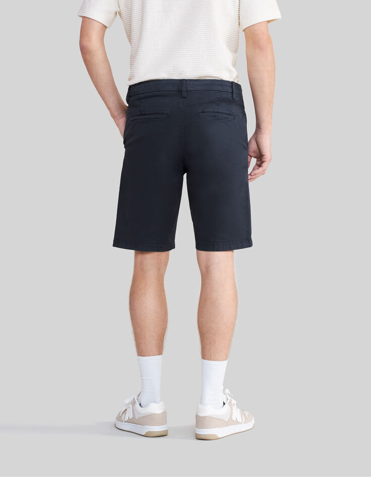 Marineblaue CHINO-Herrenbermudas-3