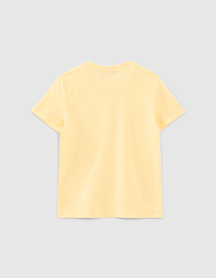 T-shirt jaune coton bio sequins réversibles-3