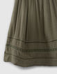Girls’ green Ecovero® dress with lace-4