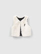 Girls’ 2-in-1 minimalist print dress with gilet-6