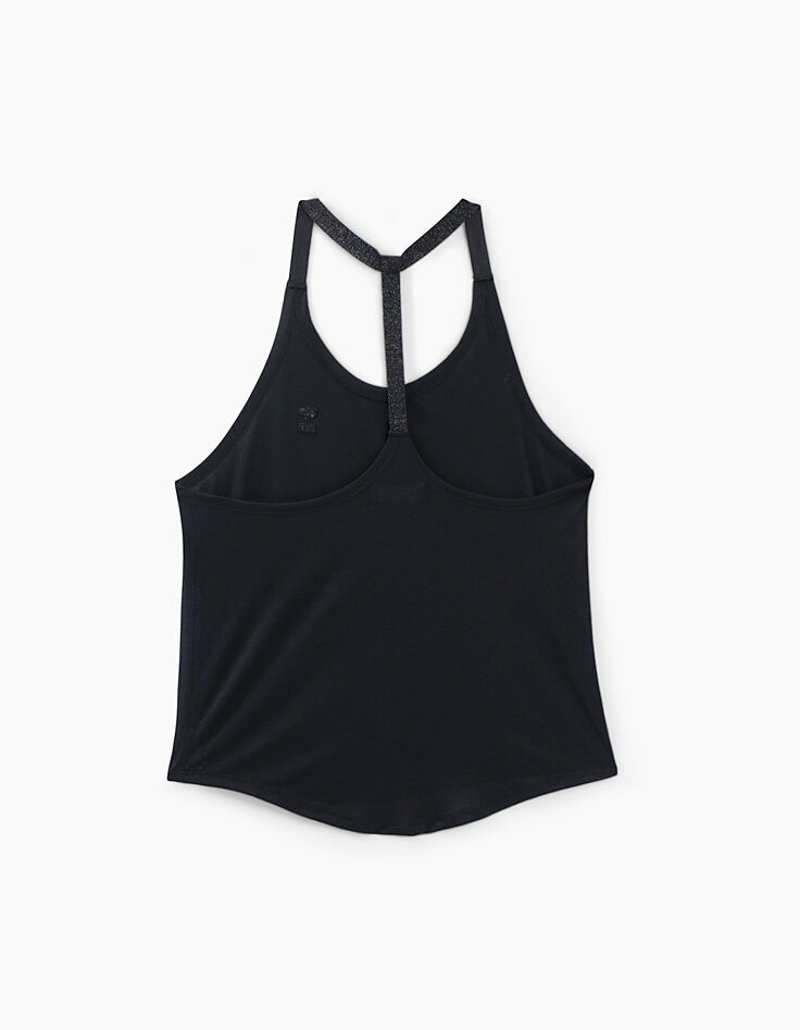 Débardeur yoga LEOTEE YUJ x IKKS bretelles noires femme-6