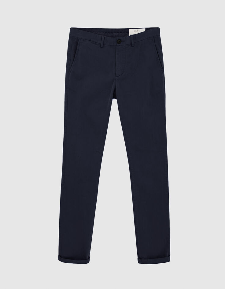 Pantalon chino SLIM bleu marine Homme-6