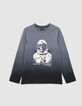 Stormblauw T-shirt astronaut-doodshoofd deep dye jongens-1