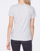 Graues T-Shirt aus geflammter Baumwolle mit Print-3