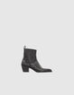 Women’s black all-over studded leather Chelsea boots-1