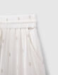 Girls’ off-white long skirt with gold embroidery-7
