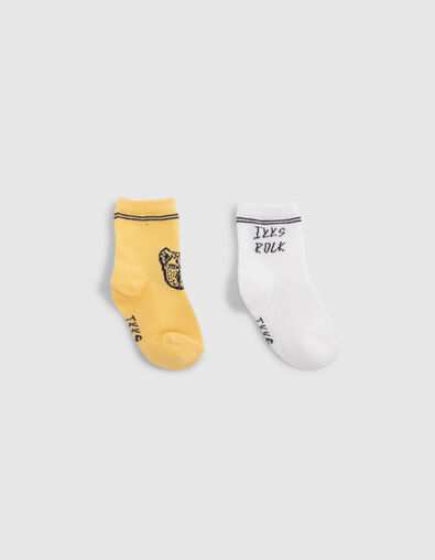 Baby boys’ yellow and white socks - IKKS
