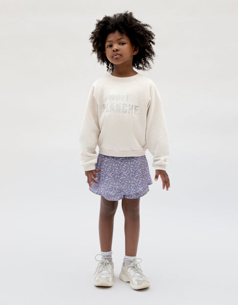 Ecru skort LENZING™ ECOVERO™flowers girl - IKKS