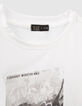 T-shirt blanc cropped visuel concert fille-5