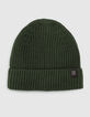 Boys’ bronze rib knit beanie-1