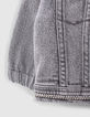 Light grey jeansjasje bio etnische biezen babymeisjes -5