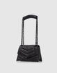 Tas THE 1 Timeless zwart doorstikt leer Maat S Dames-5