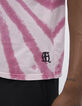 Men's pink tie-dye print T-shirt-5