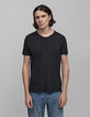 Zwart T-shirt De Essential V-hals heren-1