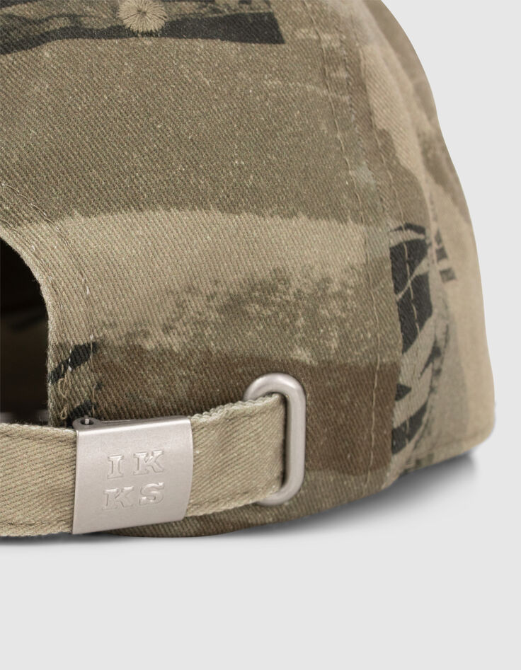 Khaki Jungenschirmmütze mit Camouflageprint-4