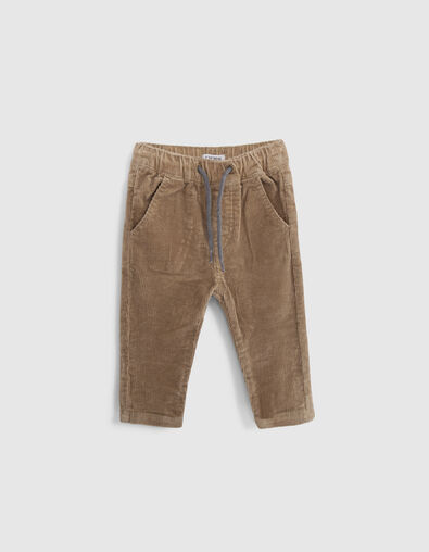 Pantalones de terciopelo camel milleraies bebé niño - IKKS