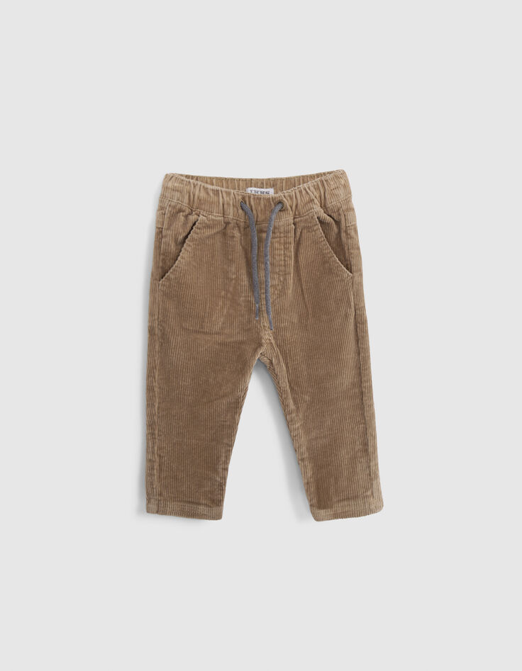 Pantalones de terciopelo camel milleraies bebé niño-1