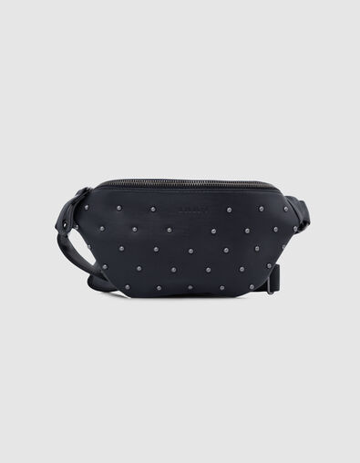 Girl's black fanny pack with recycled stud decoration - IKKS