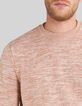 Men's amber mouliné knit round neck sweater-4