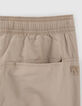 Pantalón BATTLE beige cintura y bajos elásticos niño-7