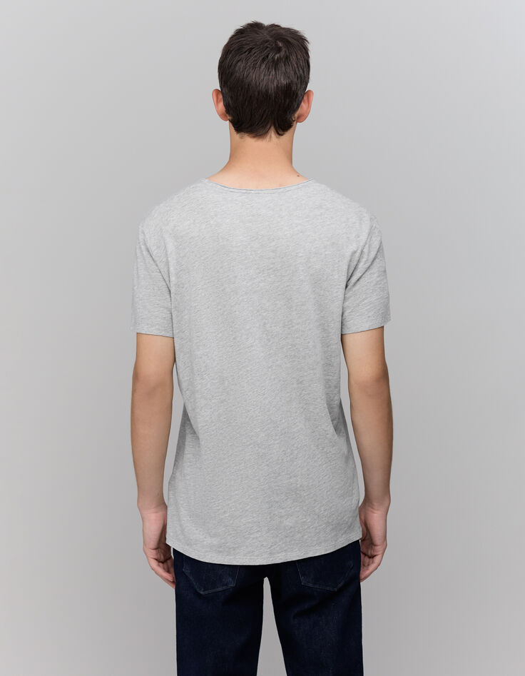 T-shirt L'Essentiel gris col V Homme-3