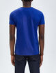 Cyanblaues Herren-T-Shirt L‘Essentiel mit V-Ausschnitt-3