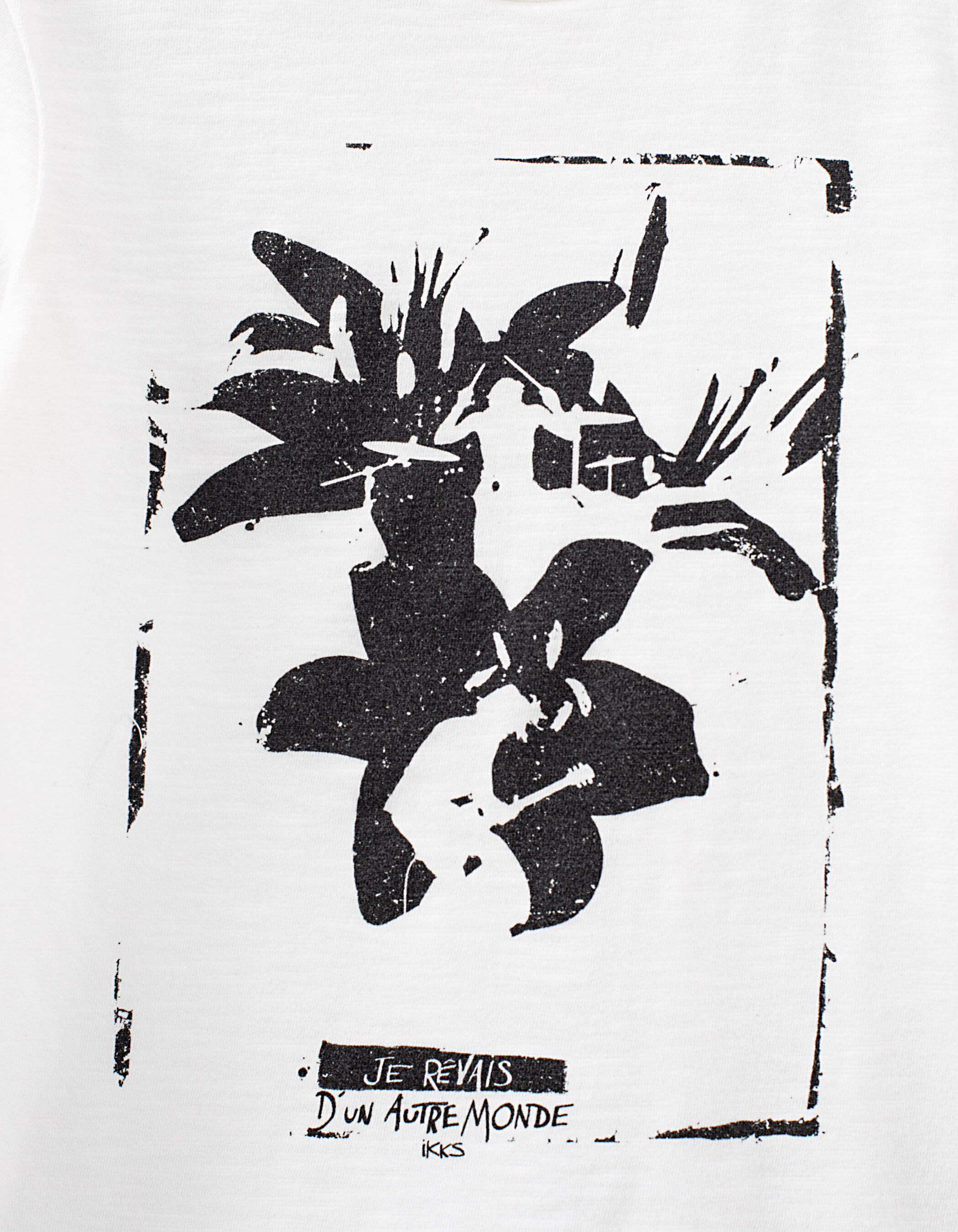 Boys' off-white trompe-l'œil image organic T-shirt