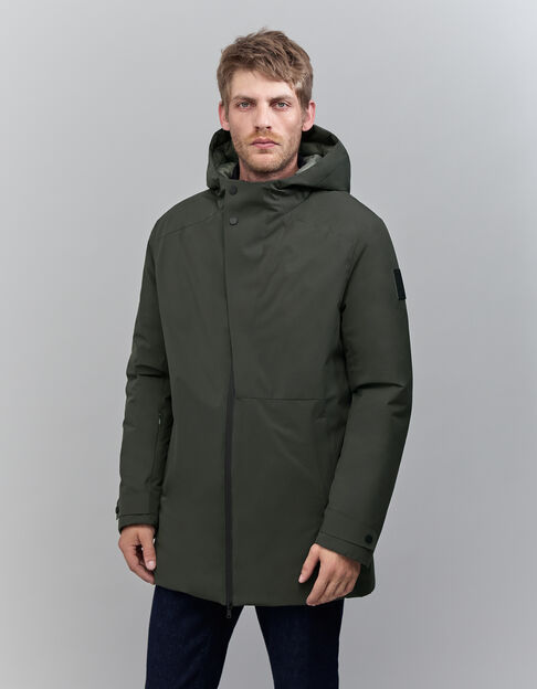 Parka verde oscuro interior estampado mármol WATERPROOF Homme - IKKS