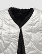 Baby girls’ black and silver reversible waistcoat-6