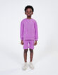 Boys’ purple techfleece sweatshirt fabric Bermuda shorts-8