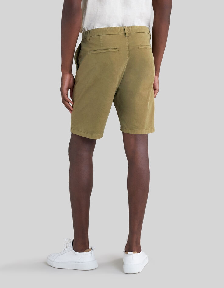 Bermudas tipo chino TAPERED caqui hombre-3