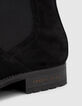 Chelsea boots noirs en cuir velours Homme-4