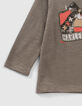 T-Shirt khaki, Biobaumwolle, Reliefturnschuh für Baby Boys-4
