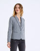 Veste tailleur en maille milano pins bijou femme-2