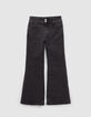 Grijze BOOTCUT jeans achter geborduurd meisjes-3