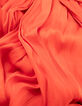 Women’s orange recycled long dress with asymmetric top-7