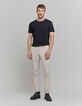 Pantalon chino SLIM mastic Homme-1