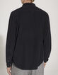 Zwarte REGULAR overhemd fijne ribfluweel Heren-2