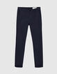 Pantalon chino SLIM bleu marine Homme-7