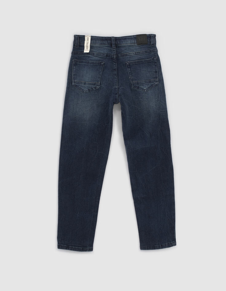 Vintage blue straight jeans slijtplekken jongens -3