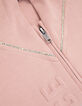 Rosa Crop-Mädchensweatjacke mit Prägung-6